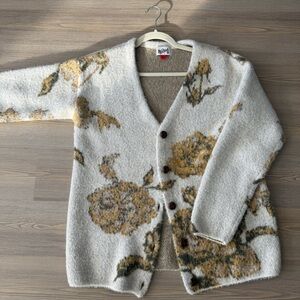 Woolrich x target oversized floral cardigan - size small